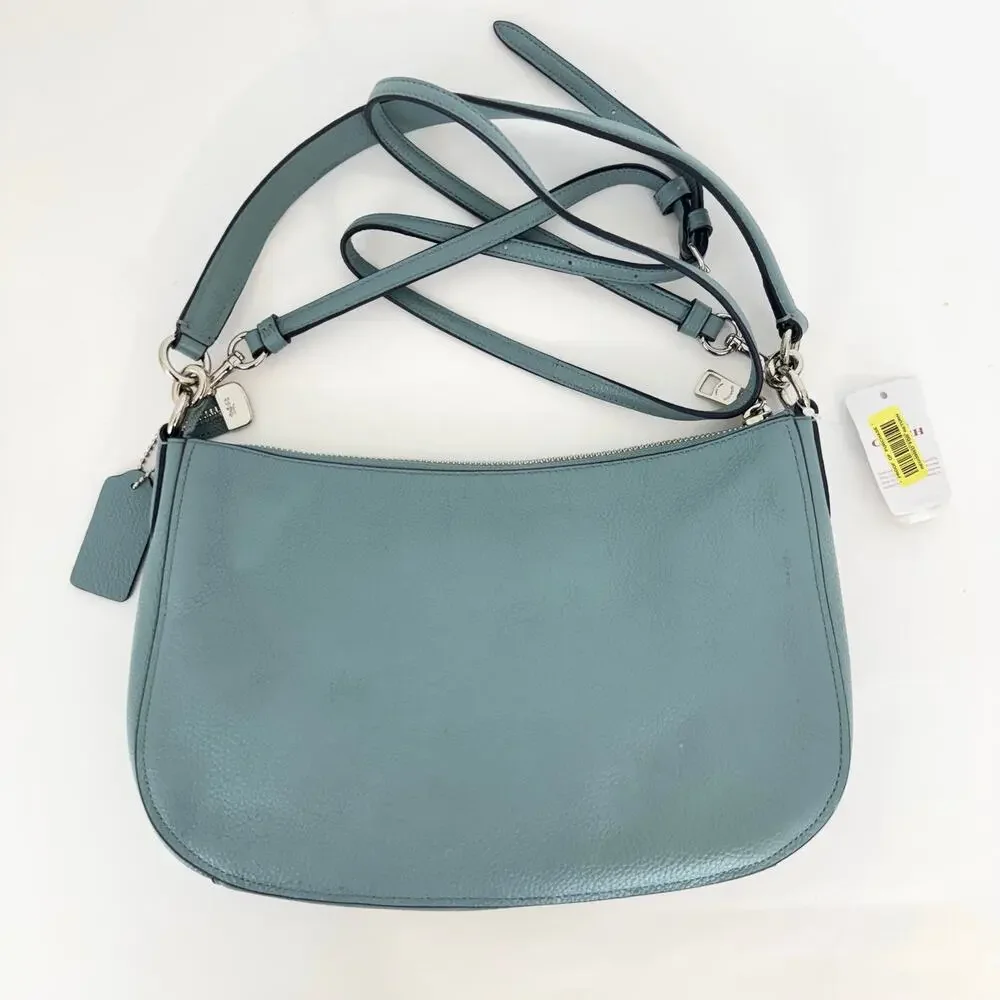 Coach Chelsea Crossbody Shoulder Bag Leather Marine Light Blue 56819 NWT - Picture 8 of 15